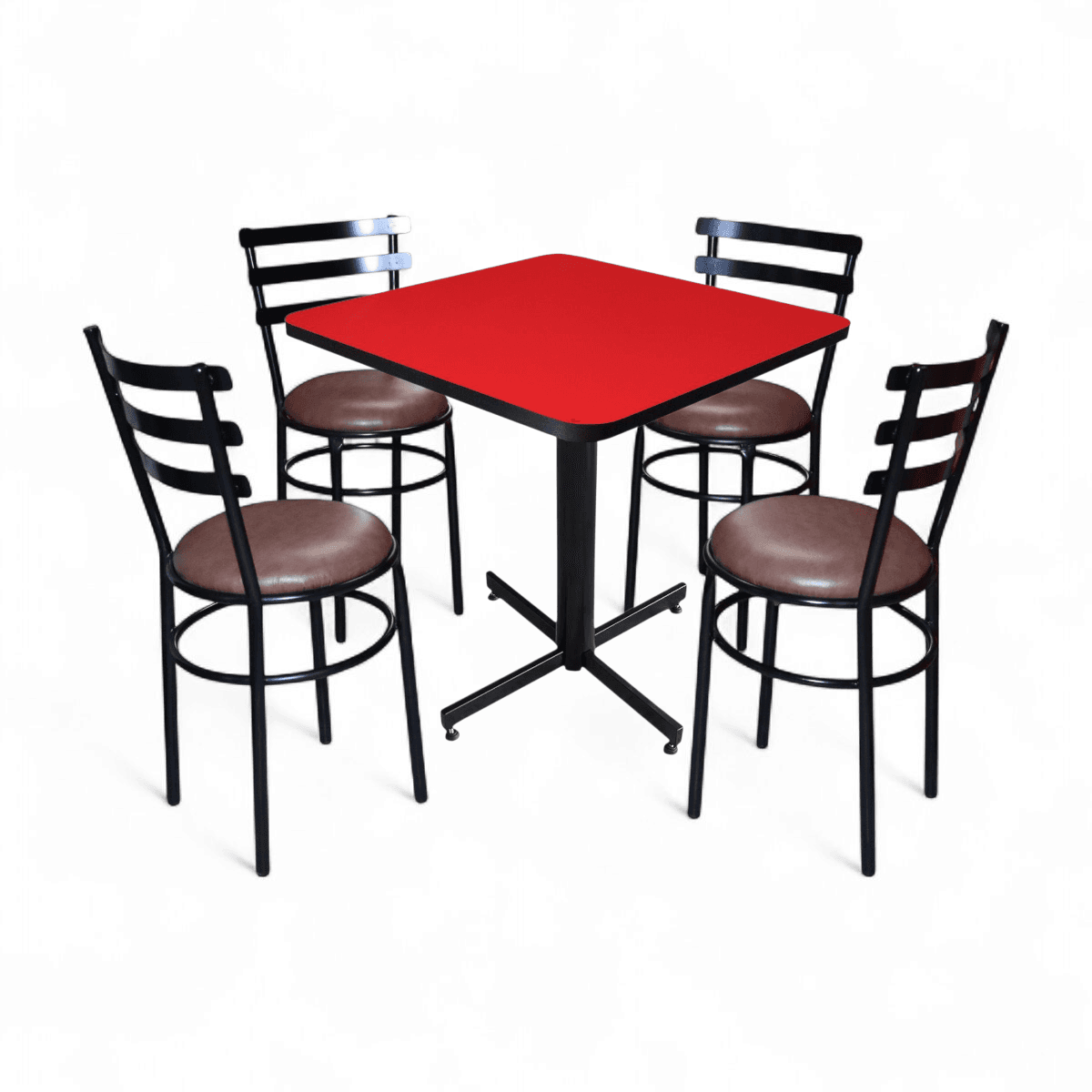 Conjunto Modelo Solera Rojo Liso Brillante - estándar 4 sillas view 6