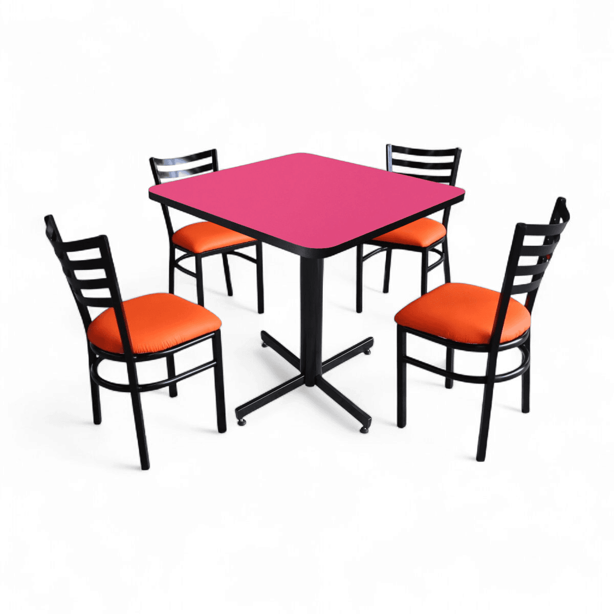 Conjunto Modelo Italia Rosa Mate - estándar 4 sillas view 11