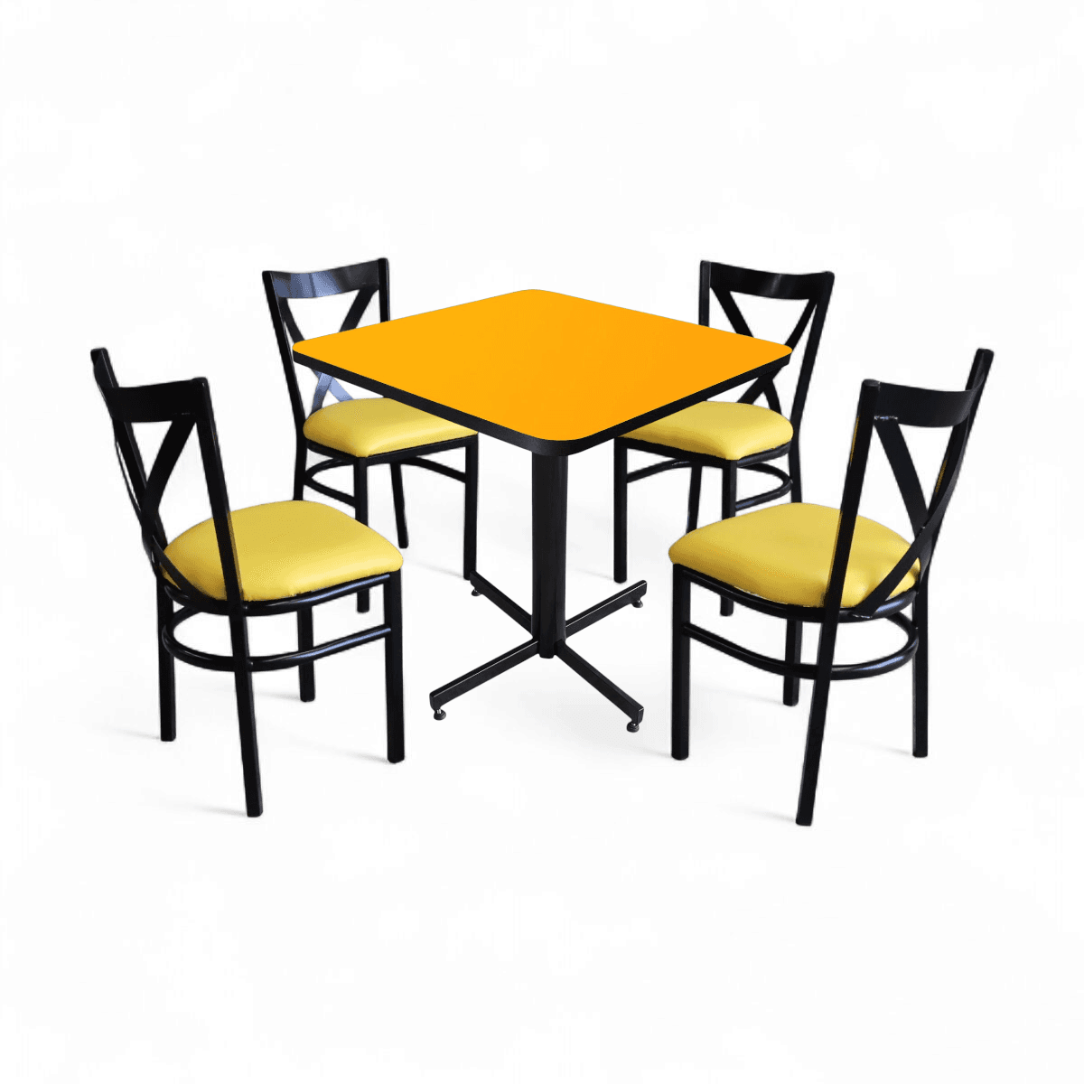 Conjunto Modelo Roma Amarillo Liso - estándar 4 sillas view 8