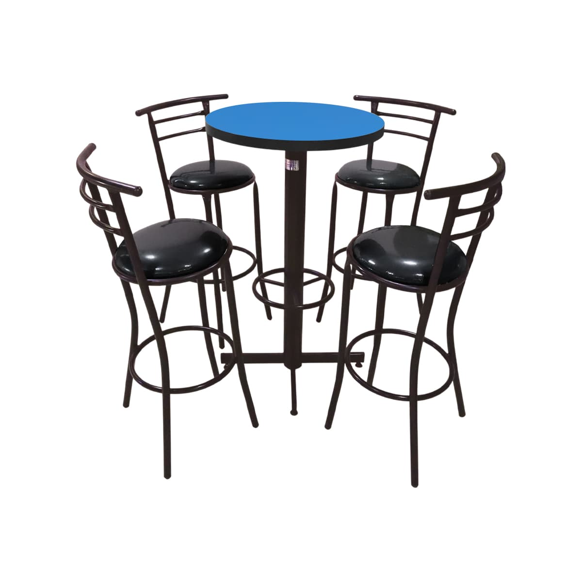 Conjunto Periquero Modelo Chabeli Azul Polar - 4 bancos view 4