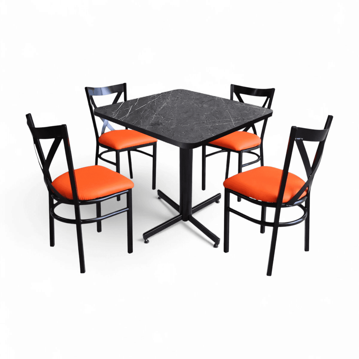 Conjunto Modelo Roma Gris Carrara - estándar 4 sillas