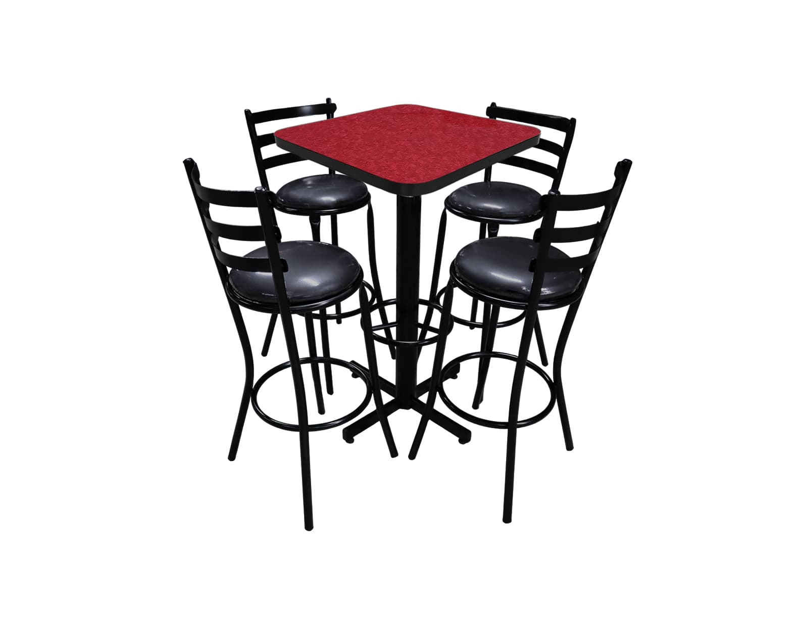Conjunto Periquero Modelo Solera Rojo Traventio - 4 bancos
