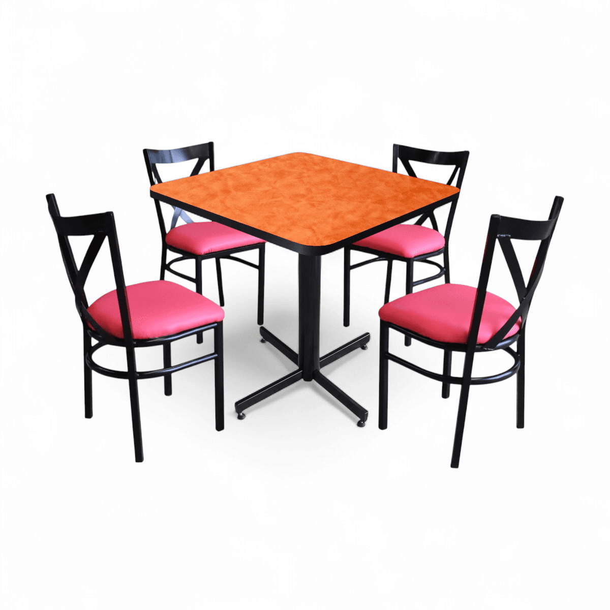 Conjunto Modelo Roma Naranja Deslavado - estándar 4 sillas view 15