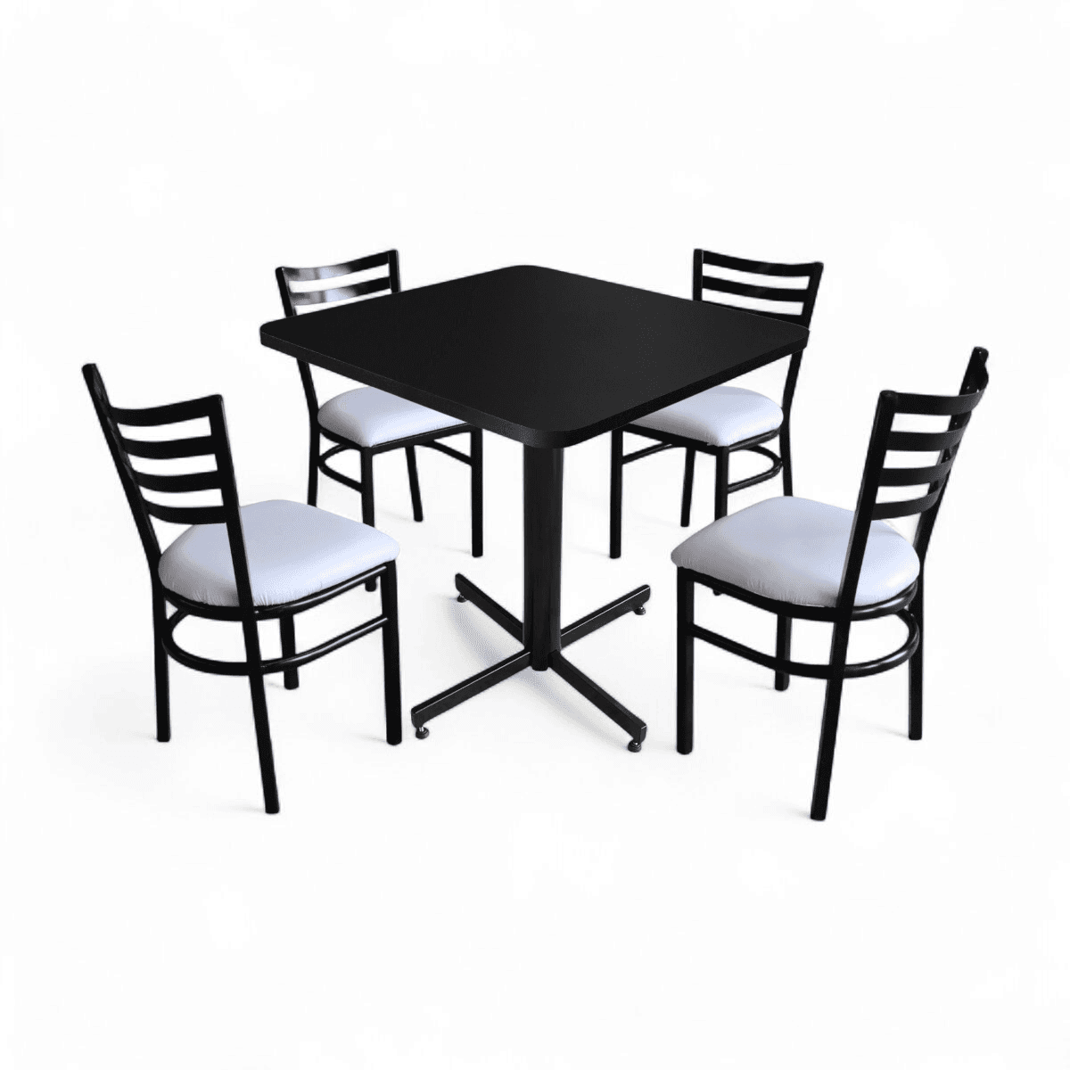 Conjunto Modelo Italia Negro Mate - estándar 4 sillas view 4