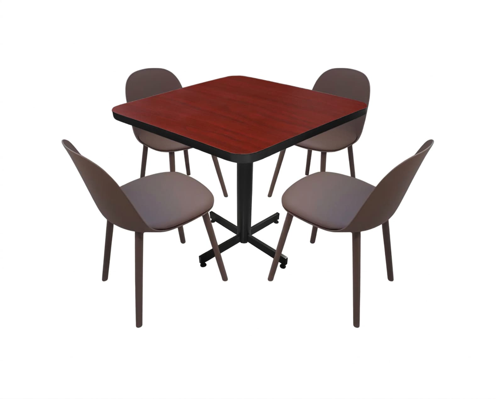 Conjunto Modelo Nova Caoba - estándar 4 sillas