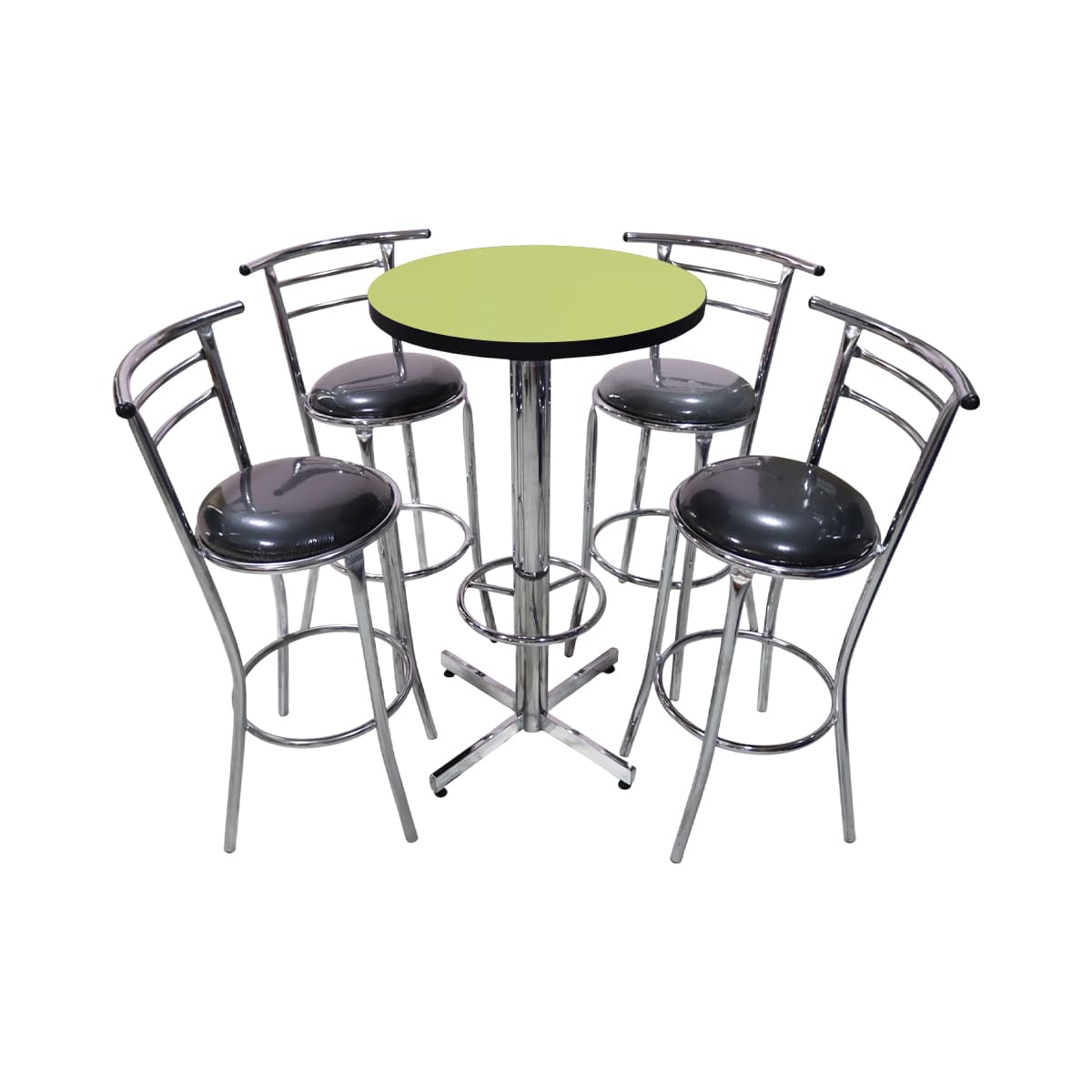 Conjunto Periquero Modelo Chabeli Verde Manzana - 4 bancos