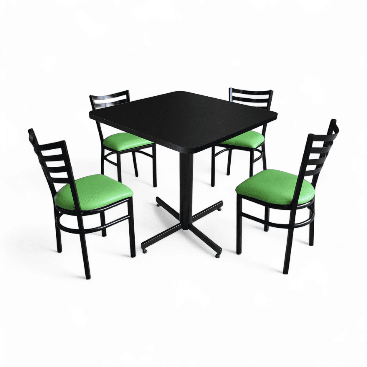 Conjunto Modelo Italia Negro Mate - estándar 4 sillas view 2