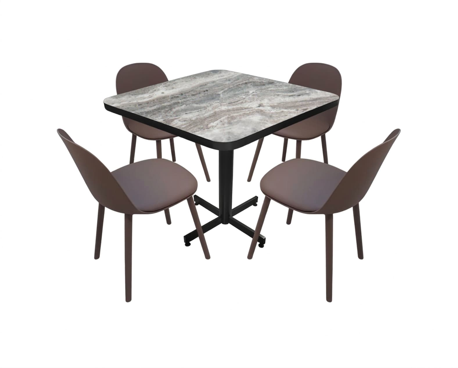 Conjunto Modelo Nova Marmol Gris - estándar 4 sillas view 2