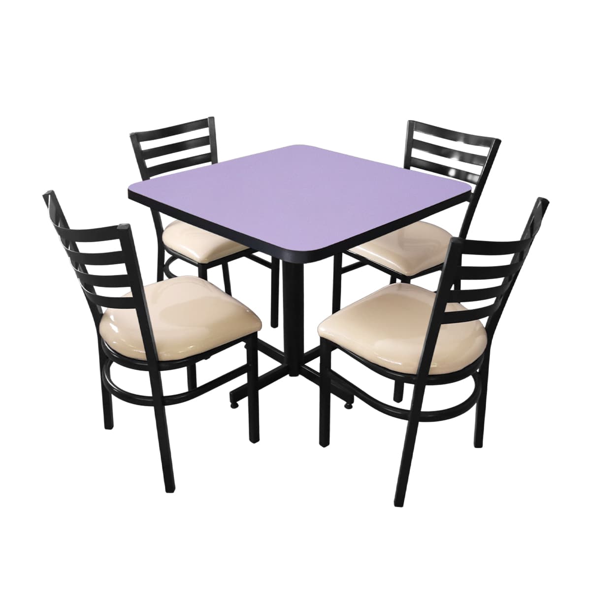 Conjunto Modelo Italia Lila - estándar 4 sillas