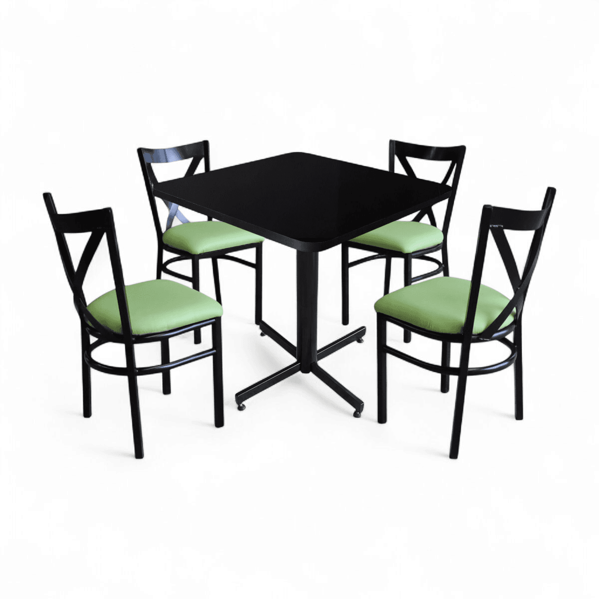 Conjunto Modelo Roma Negro Brillante - estándar 4 sillas view 9