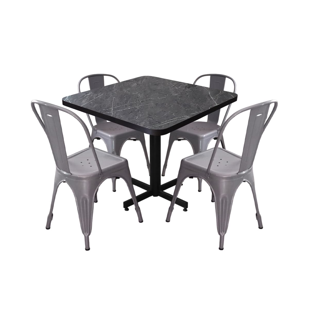 Conjunto modelo Tolix, estándar con 4 sillas view 40