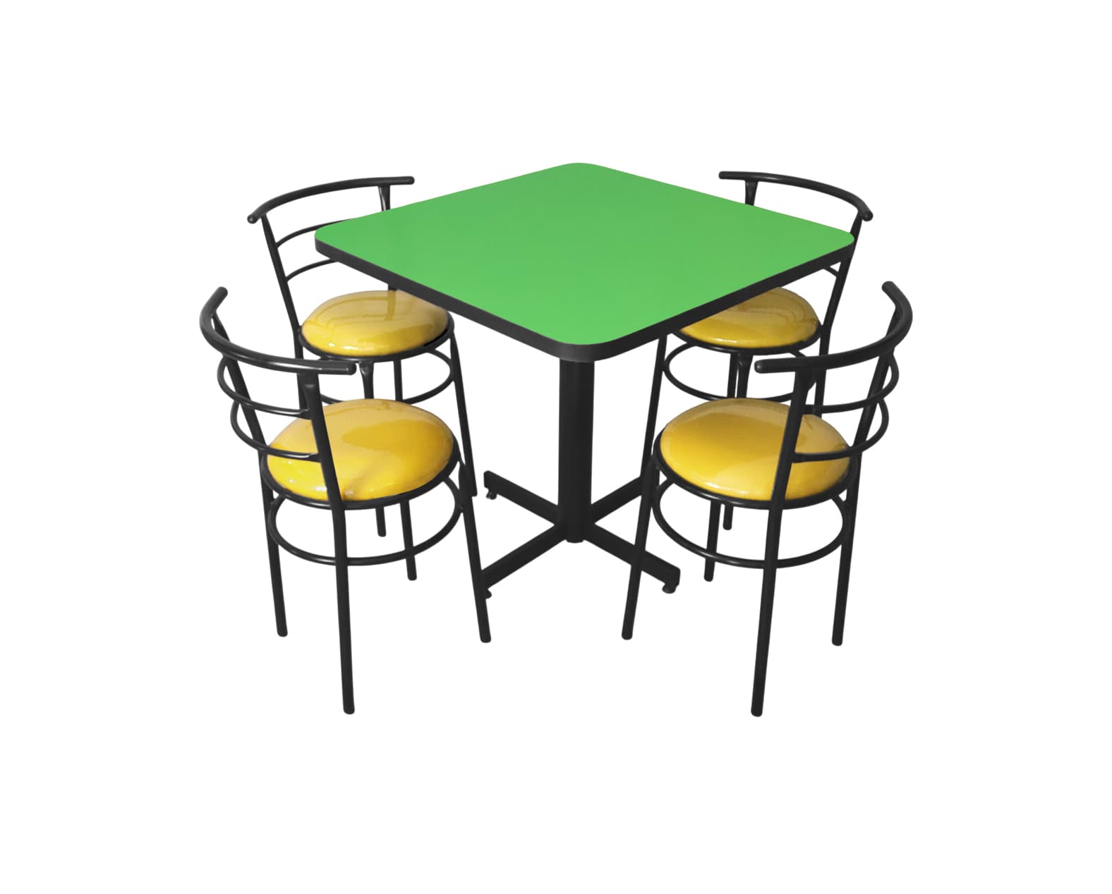 Conjunto Modelo Chabeli Verde Limón - estándar 4 sillas view 6