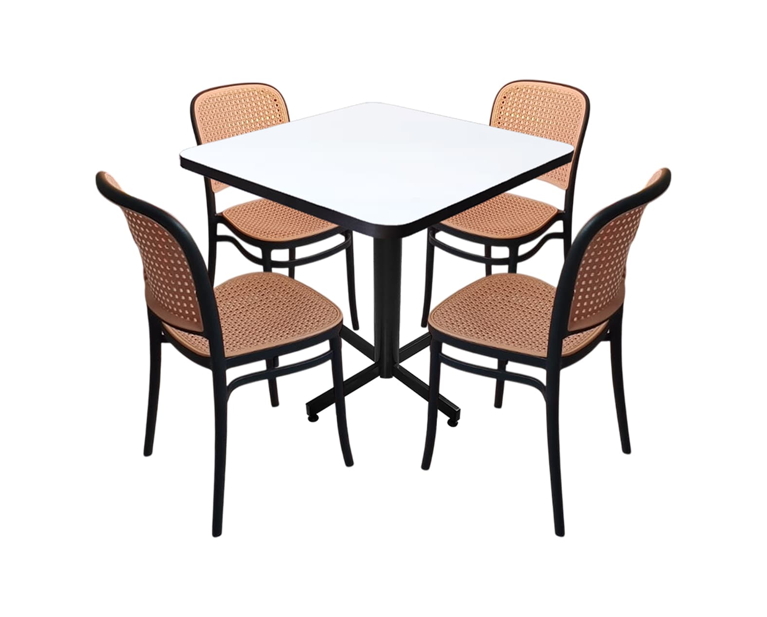 Conjunto Modelo Tulum Blanca- estándar 4 sillas