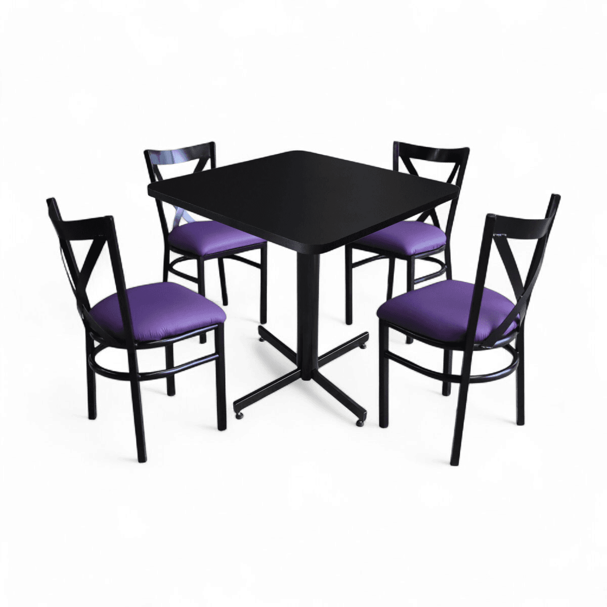 Conjunto Modelo Roma Negro Mate - estándar 4 sillas view 13