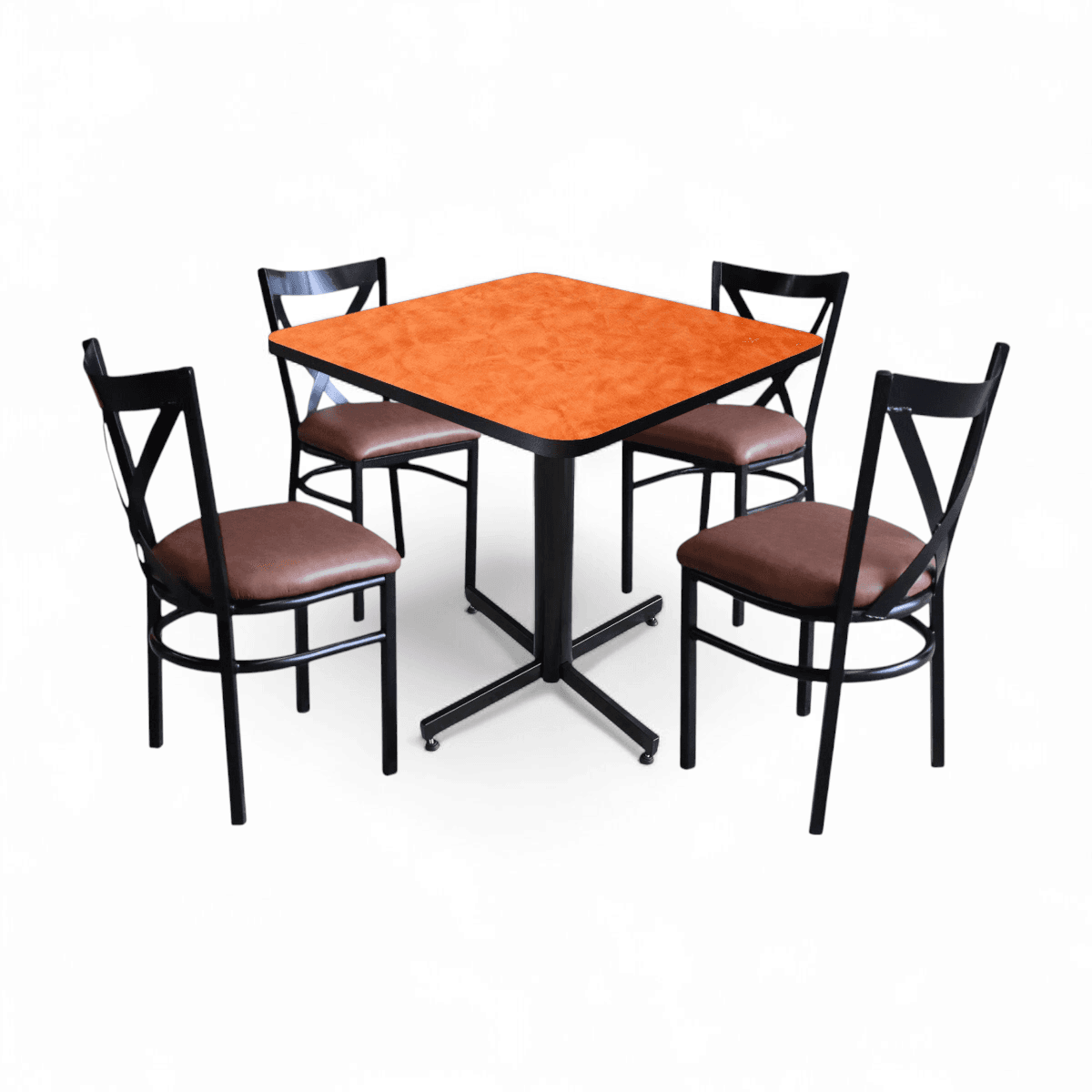 Conjunto Modelo Roma Naranja Deslavado - estándar 4 sillas view 8