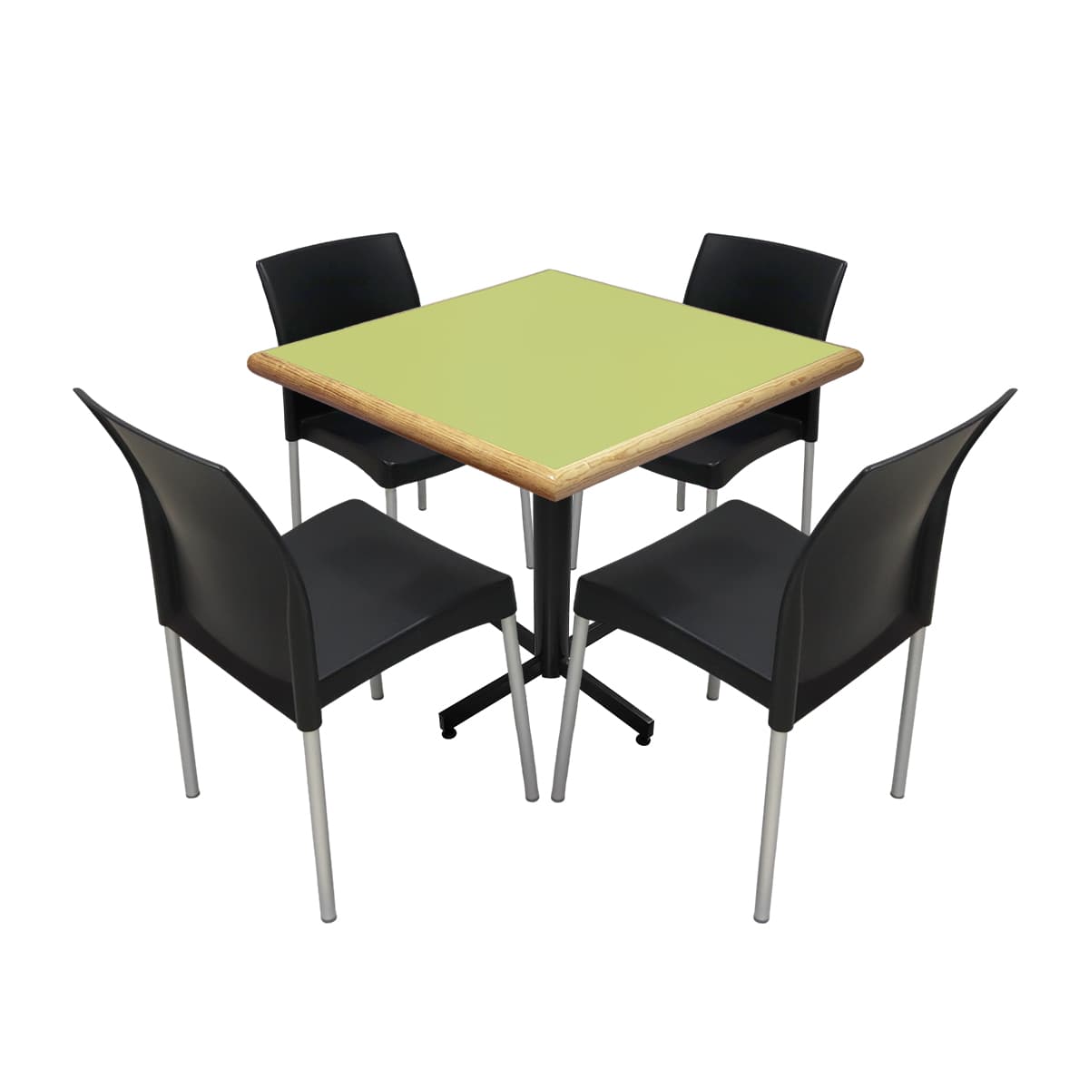 Conjunto Modelo Hit Verde Manzana - estándar 4 sillas