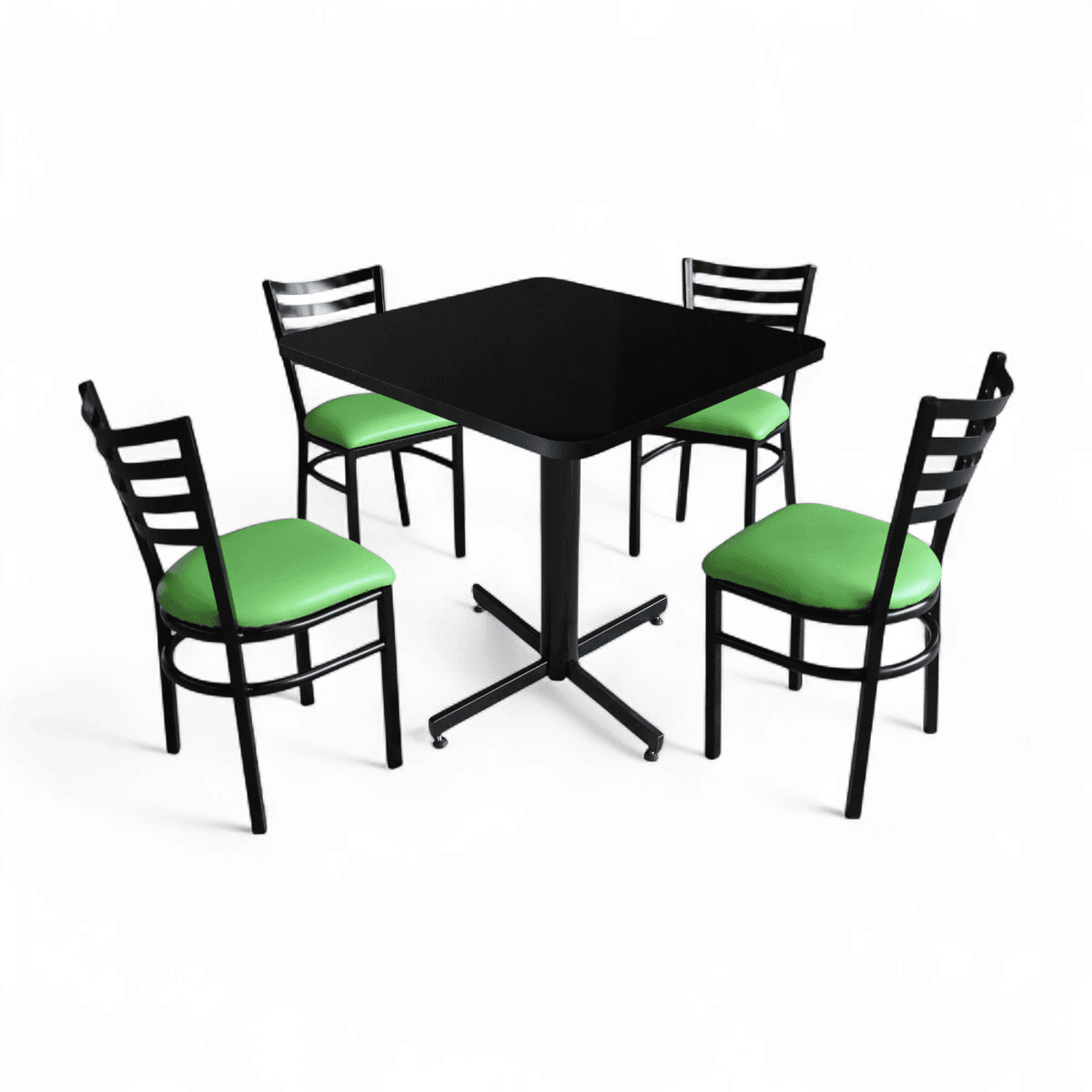 Conjunto Modelo Italia Negro Brillante - estándar 4 sillas view 4