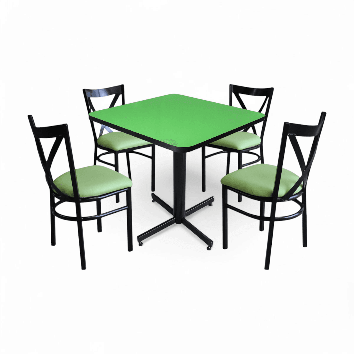 Conjunto Modelo Roma Verde Limón - estándar 4 sillas view 4