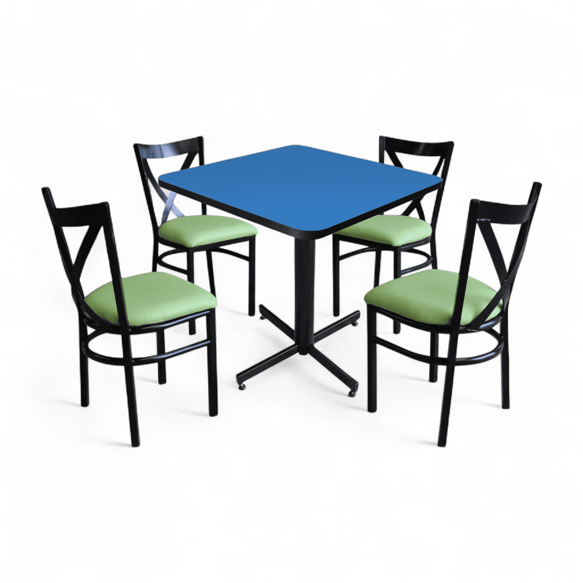 Conjunto Modelo Roma Azul Polar - estándar 4 sillas