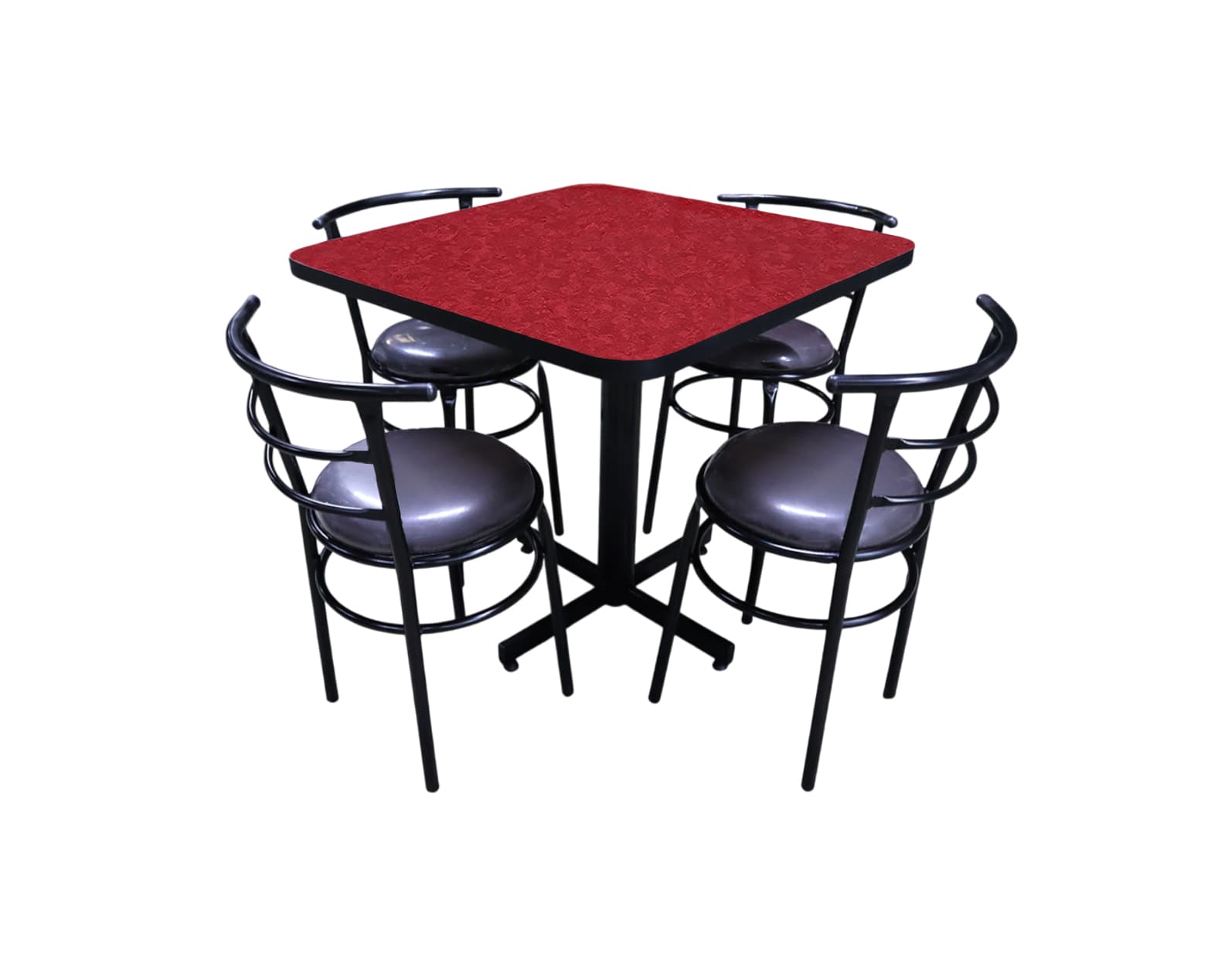 Conjunto Modelo Chabeli Rojo Traventino - estándar 4 sillas view 4