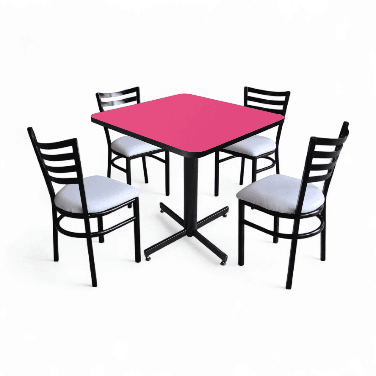 Conjunto Modelo Italia Rosa Mate - estándar 4 sillas view 14