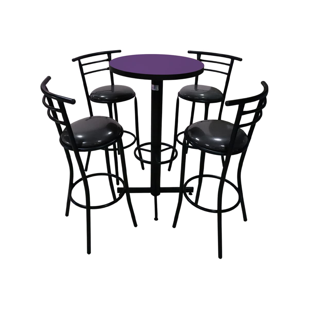 Conjunto Periquero Modelo Chabeli Morado - 4 bancos view 2