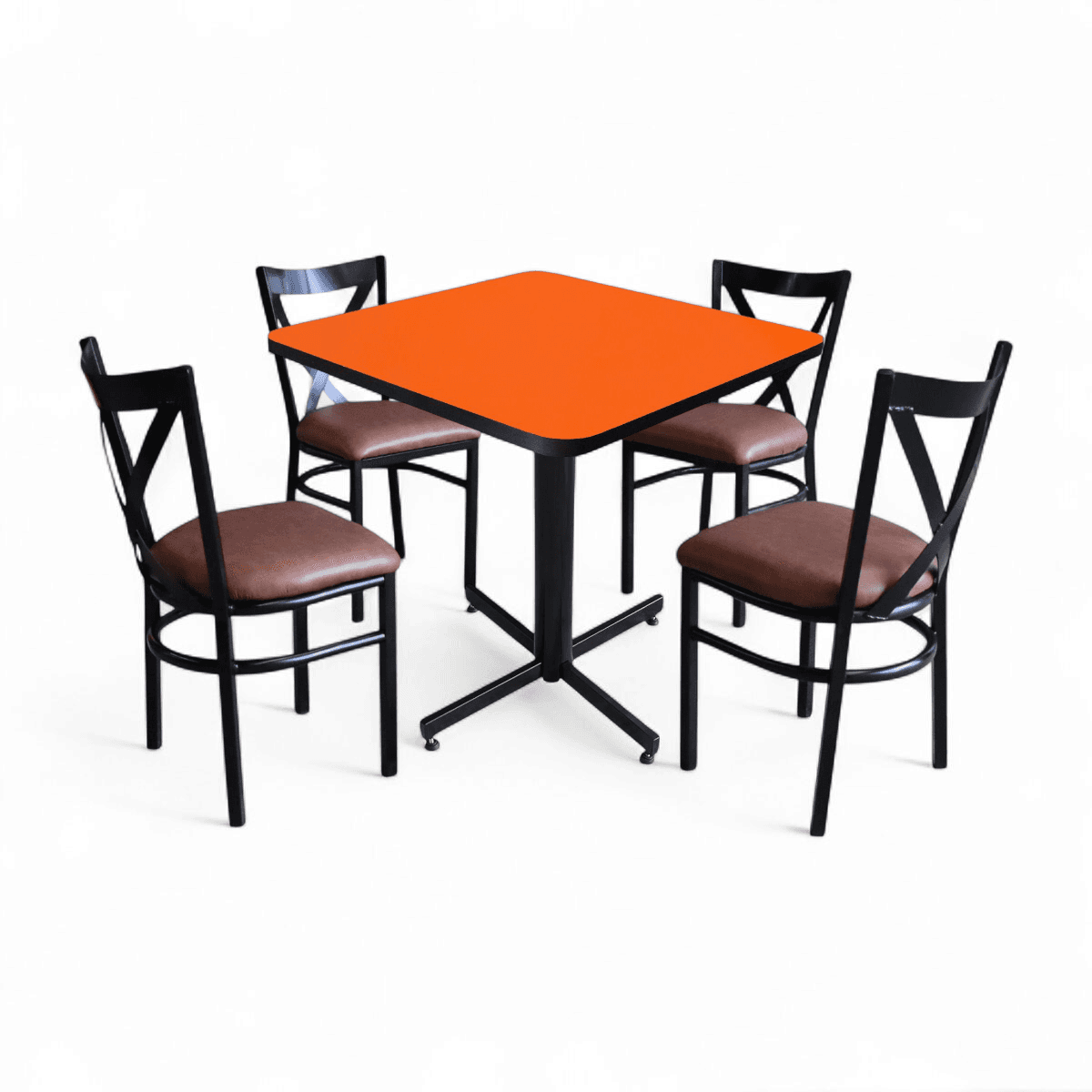 Conjunto Modelo Roma Naranja Liso - estándar 4 sillas view 12