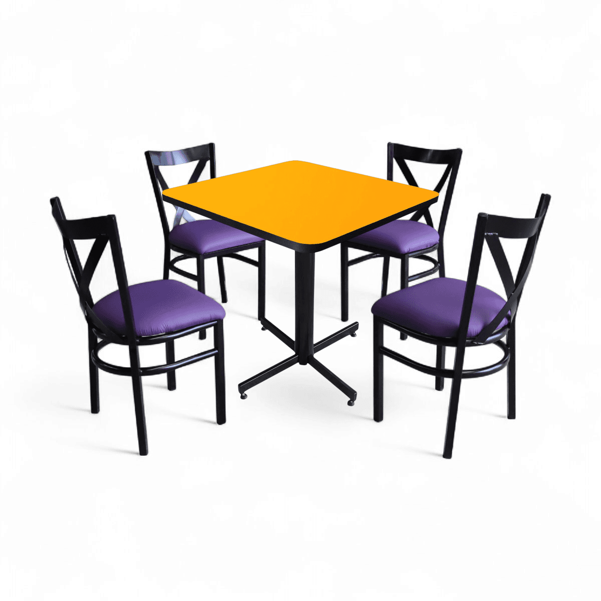 Conjunto Modelo Roma Amarillo Liso - estándar 4 sillas view 2