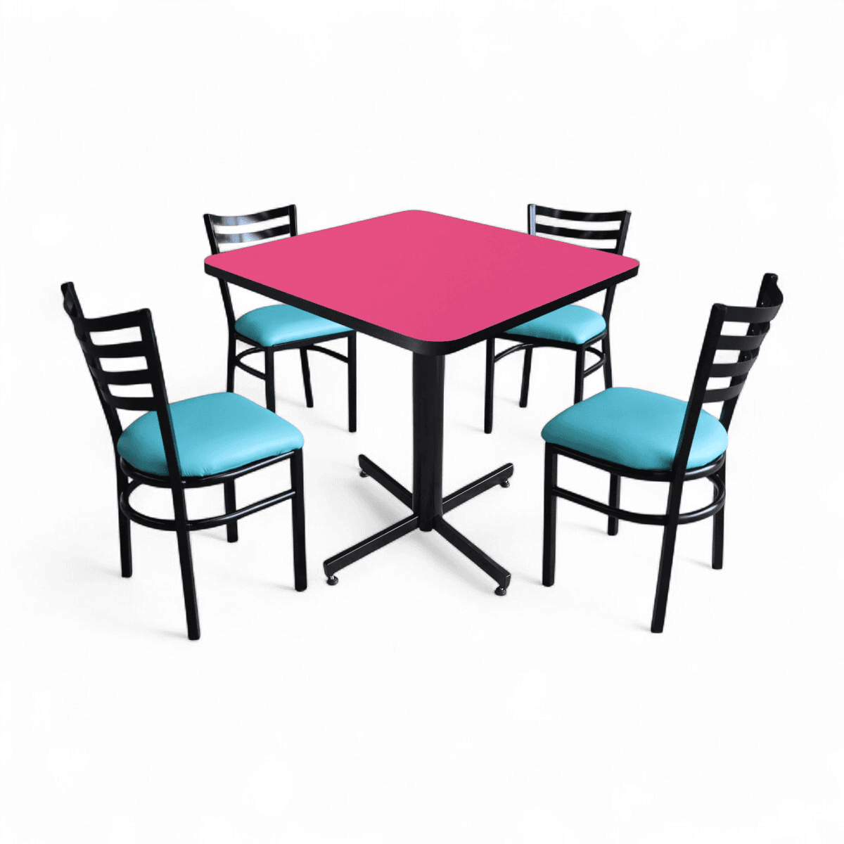 Conjunto Modelo Italia Rosa Mate - estándar 4 sillas view 12