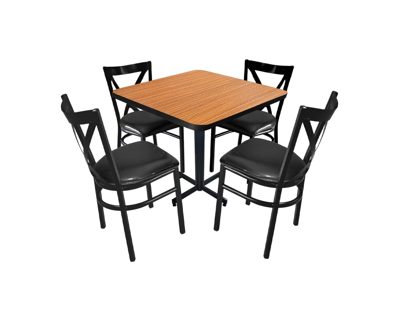 Conjunto Modelo Roma Roble - estándar 4 sillas