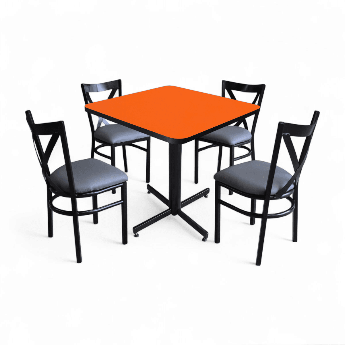 Conjunto Modelo Roma Naranja Liso - estándar 4 sillas view 7