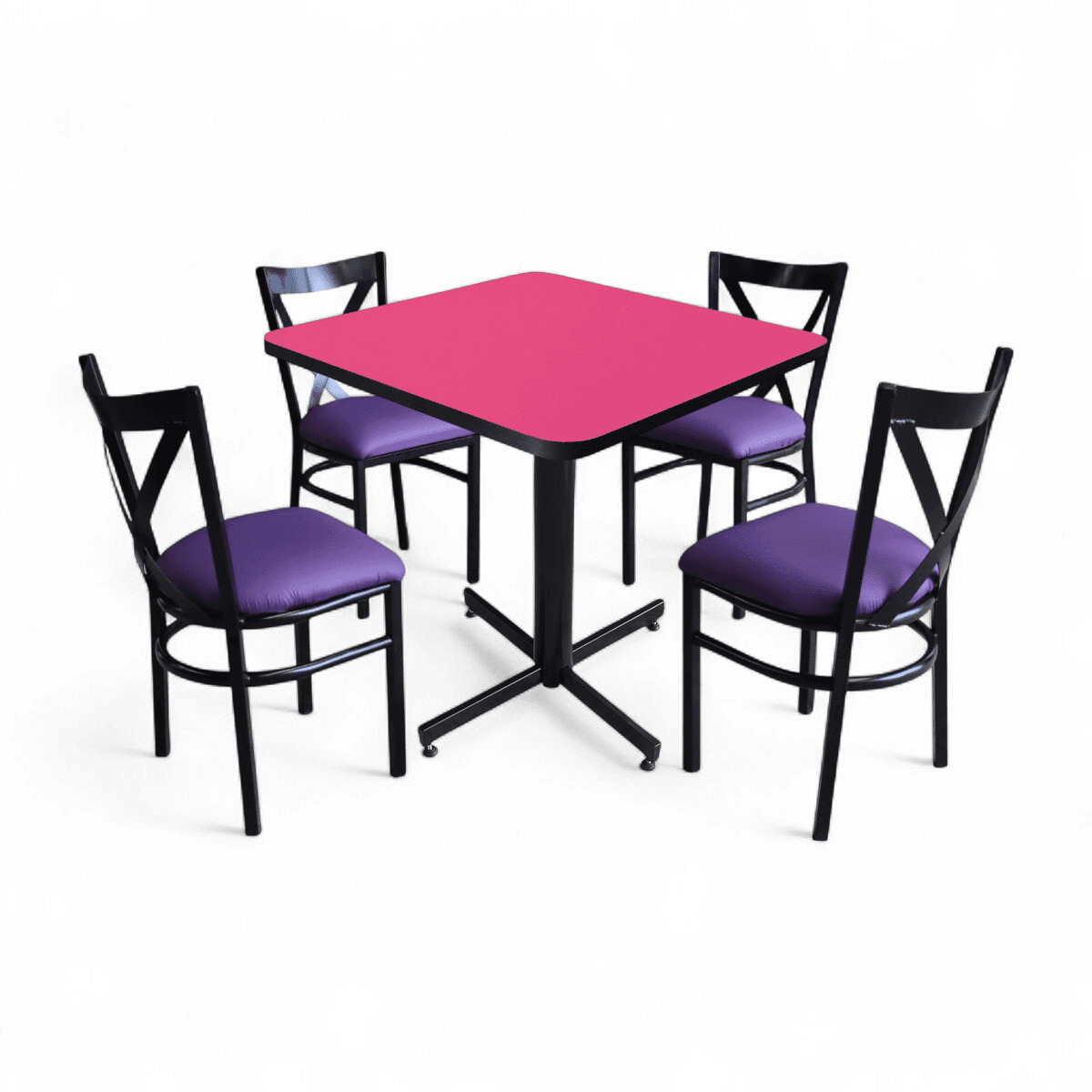 Conjunto Modelo Roma Rosa Mate - estándar 4 sillas view 15