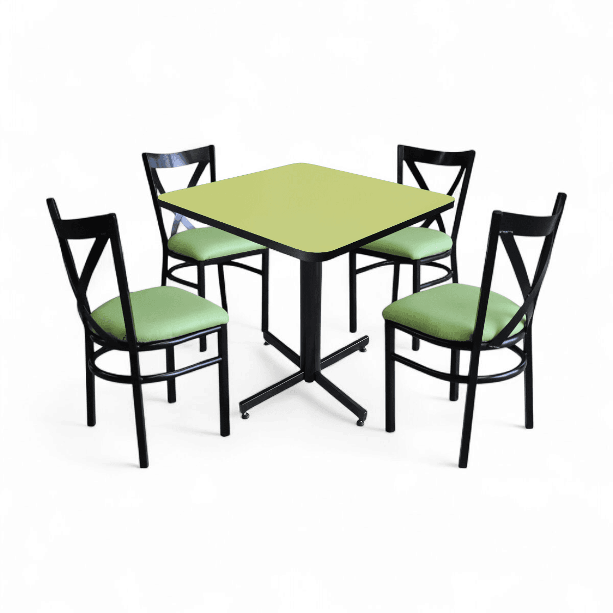 Conjunto Modelo Roma Verde Manzana - estándar 4 sillas view 2