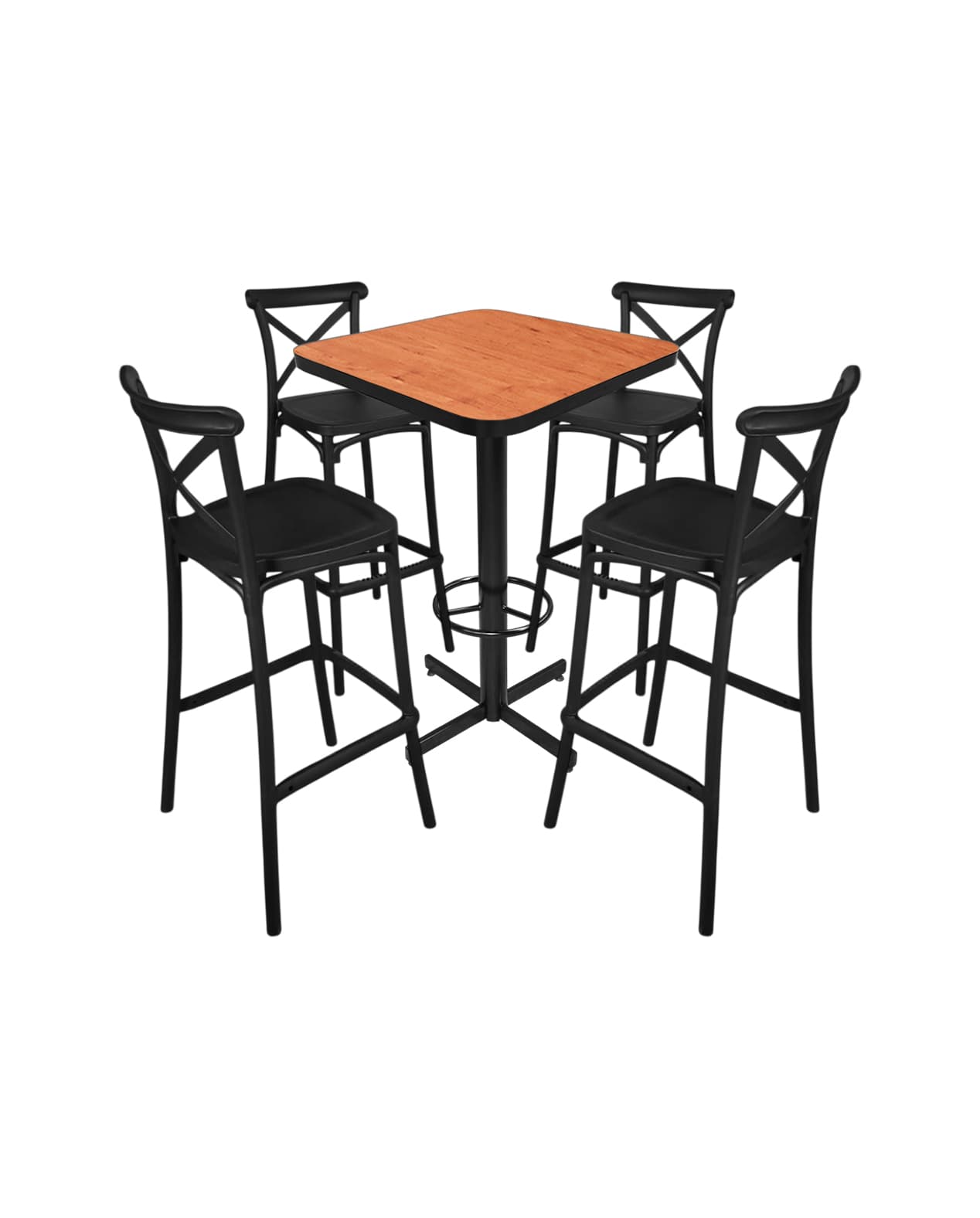 Conjunto Periquero Modelo Crossback Arce Mediterráneo - 4 bancos