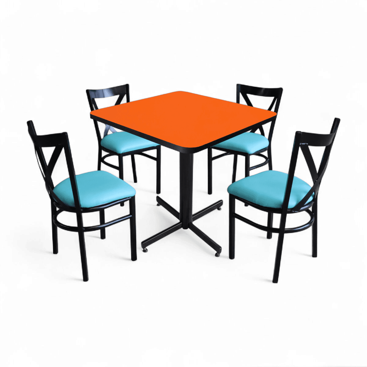 Conjunto Modelo Roma Naranja Liso - estándar 4 sillas view 9