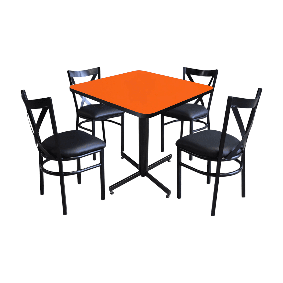 Conjunto Modelo Roma Naranja Liso - estándar 4 sillas view 14