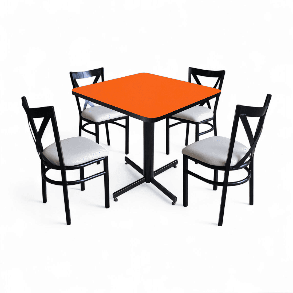 Conjunto Modelo Roma Naranja Liso - estándar 4 sillas view 8