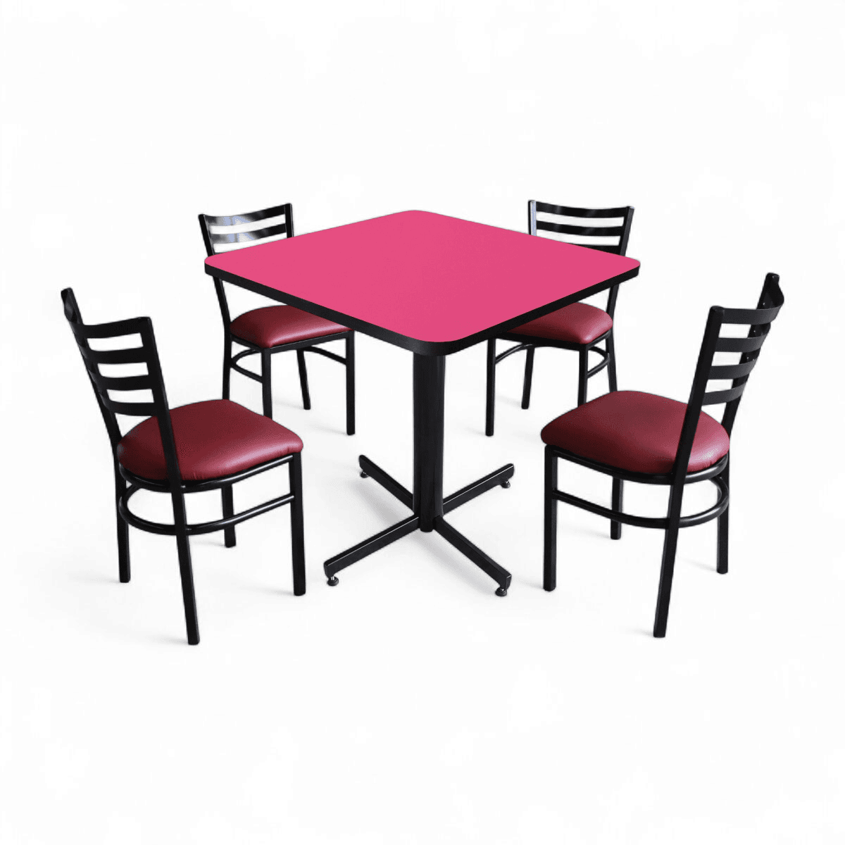 Conjunto Modelo Italia Rosa Mate - estándar 4 sillas view 5