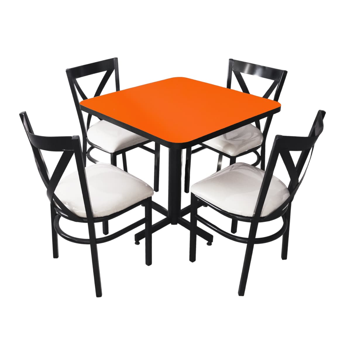 Conjunto Modelo Roma Naranja Liso - estándar 4 sillas view 19