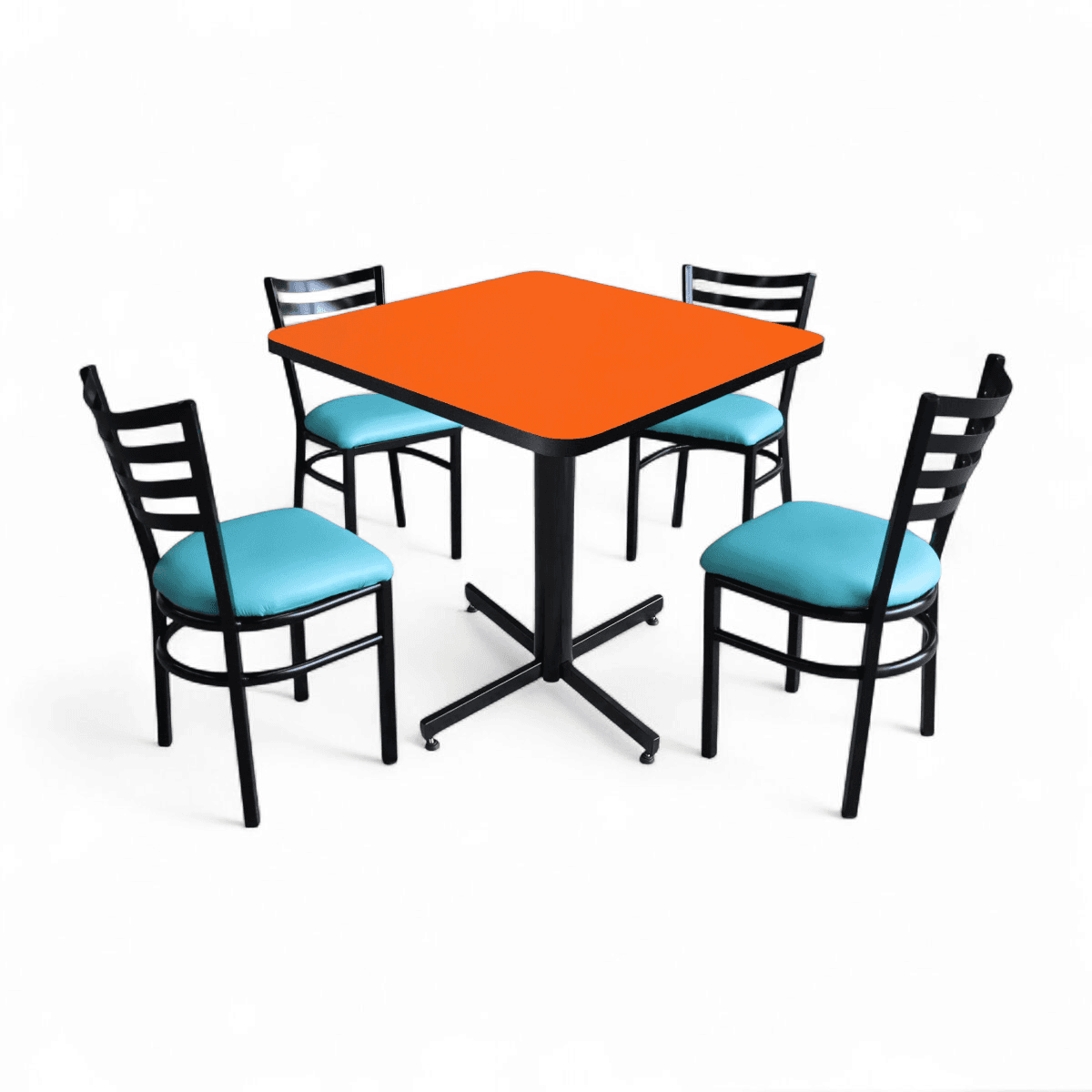 Conjunto Modelo Italia Naranja Liso - estándar 4 sillas view 8