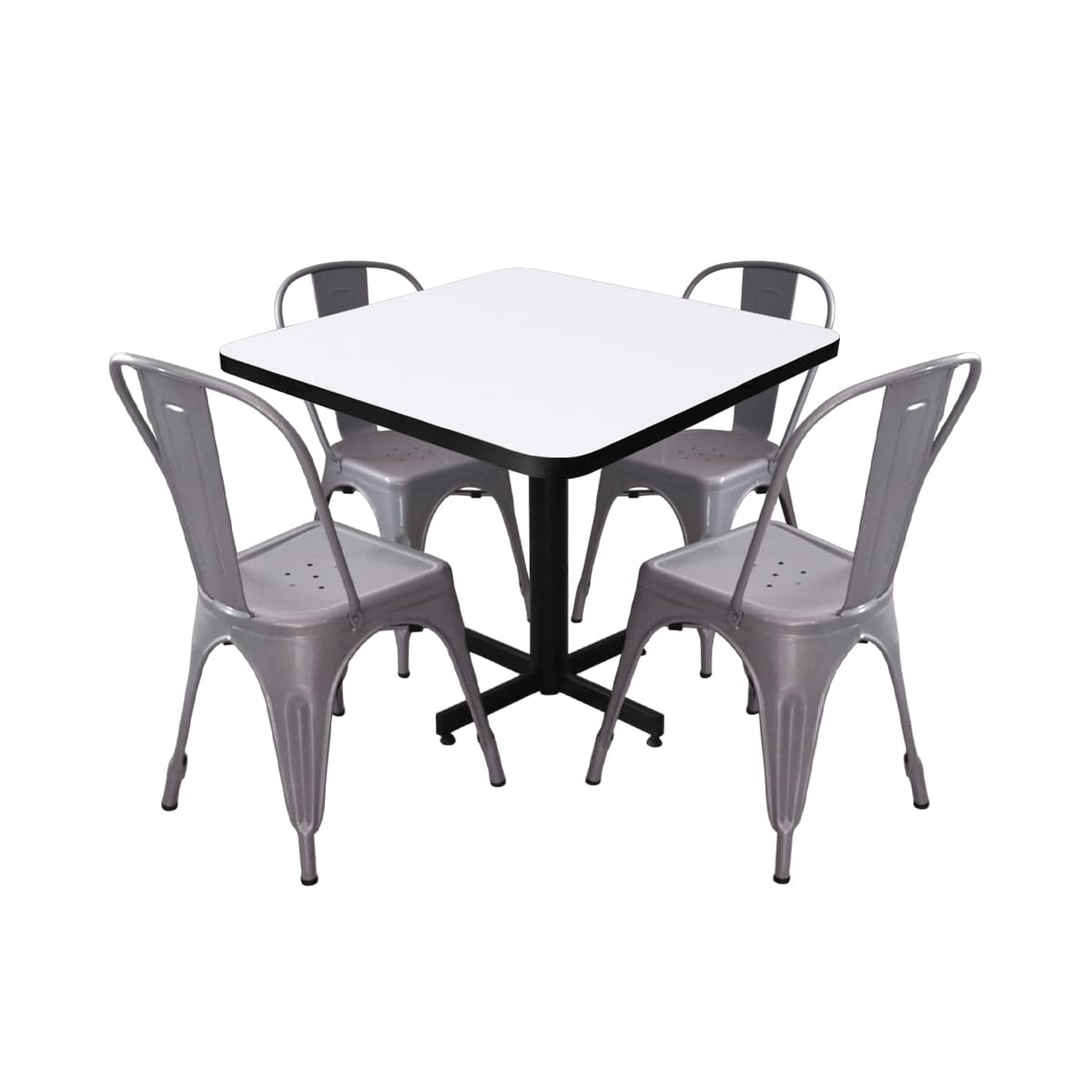 Conjunto Modelo Tolix Blanco - estándar 4 sillas view 2