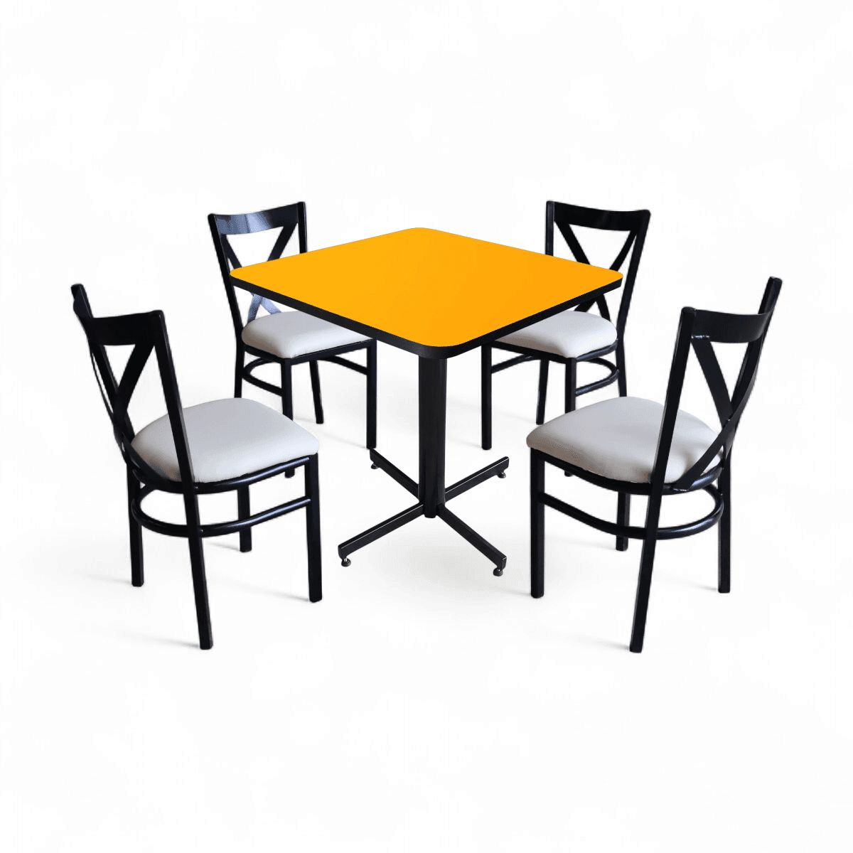 Conjunto Modelo Roma Amarillo Liso - estándar 4 sillas view 13