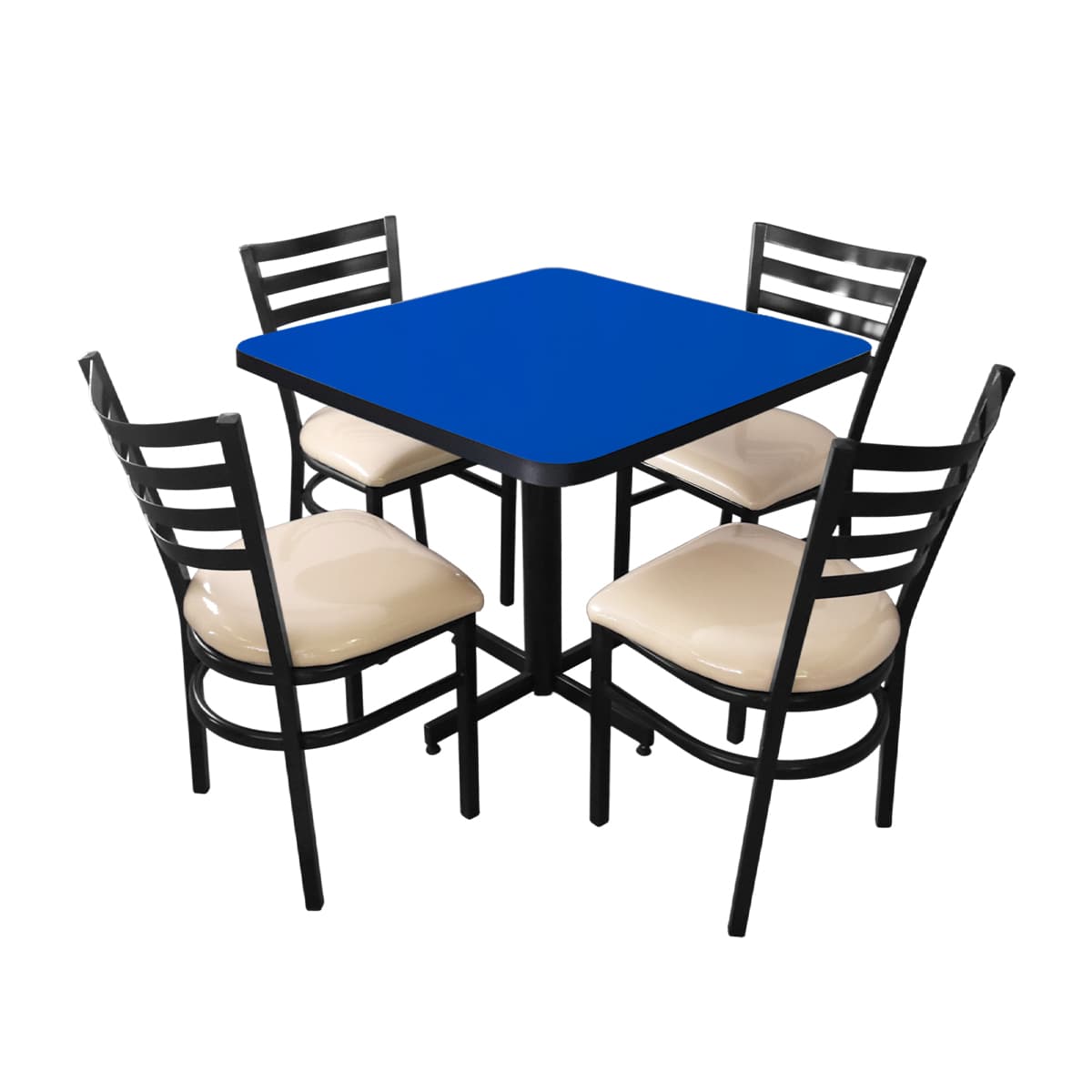 Conjunto Modelo Italia Azul Rey - estándar 4 sillas