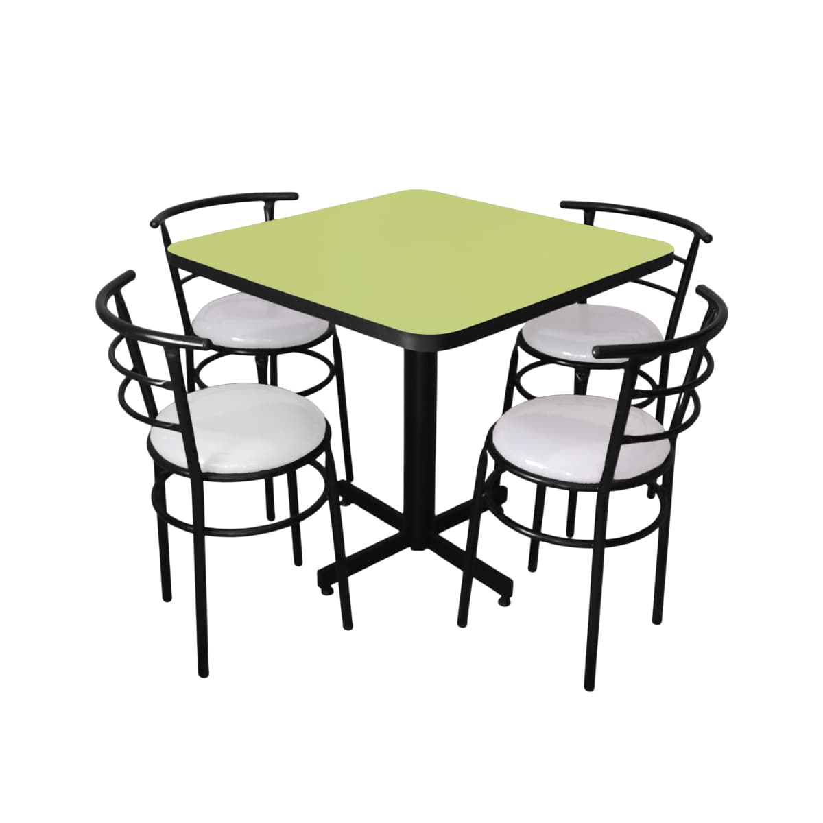 Conjunto Modelo Chabeli Verde Manzana - estándar 4 sillas