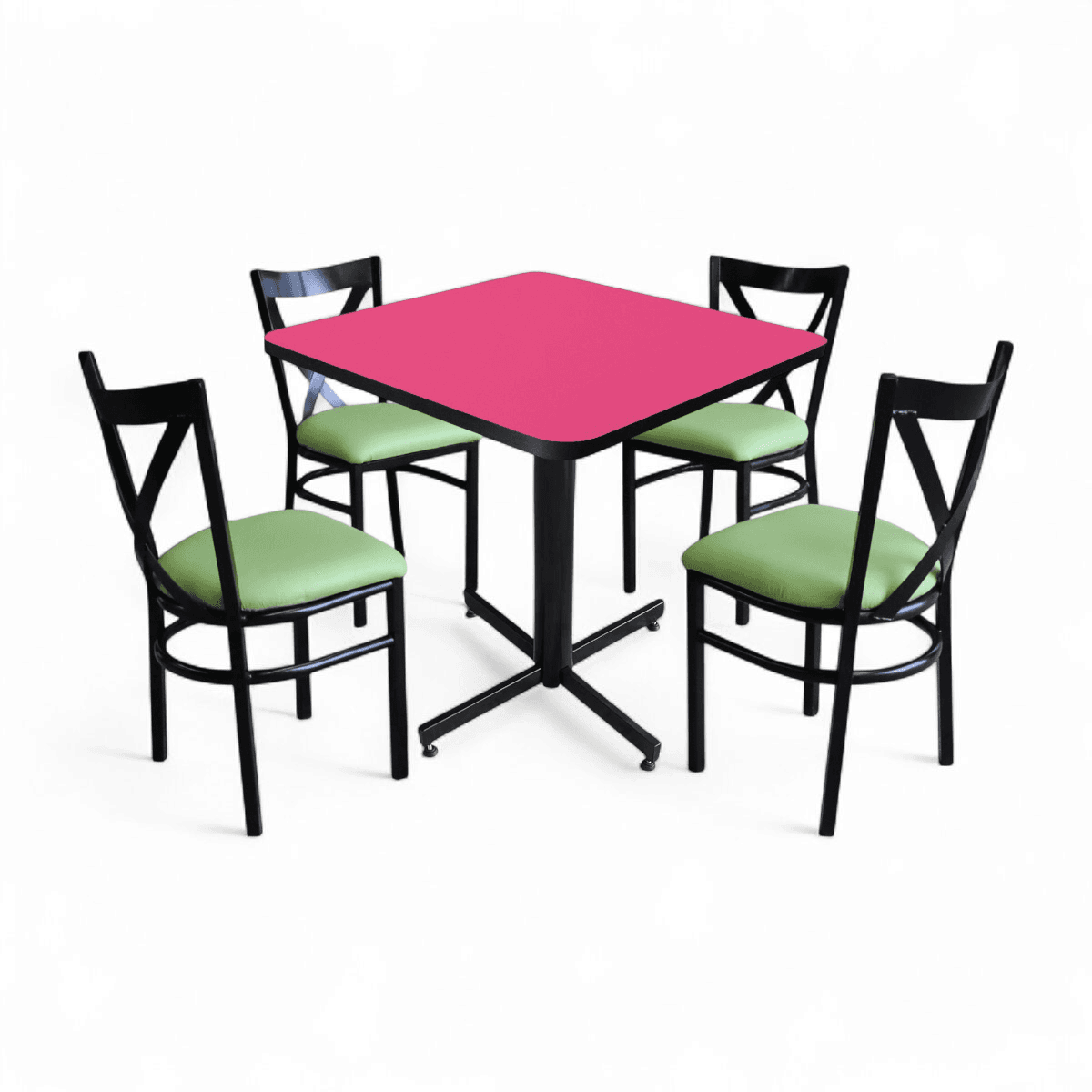 Conjunto Modelo Roma Rosa Mate - estándar 4 sillas view 3