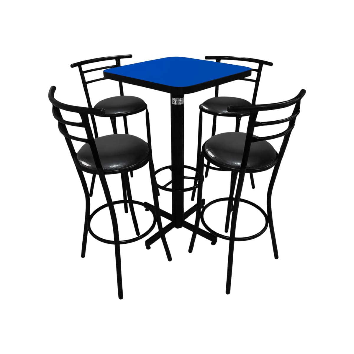 Conjunto Periquero Modelo Chabeli Azul Rey - 4 bancos