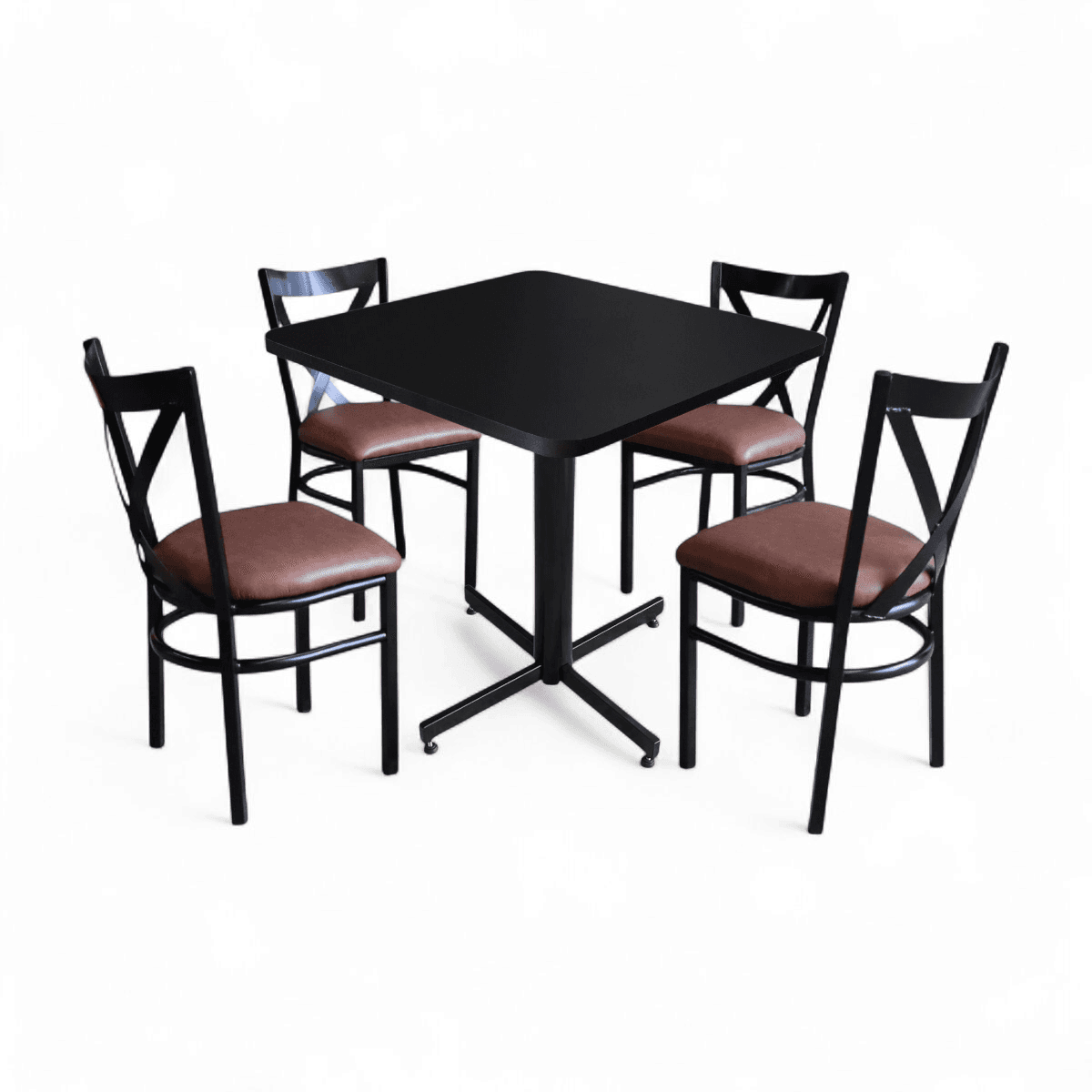 Conjunto Modelo Roma Negro Mate - estándar 4 sillas view 2