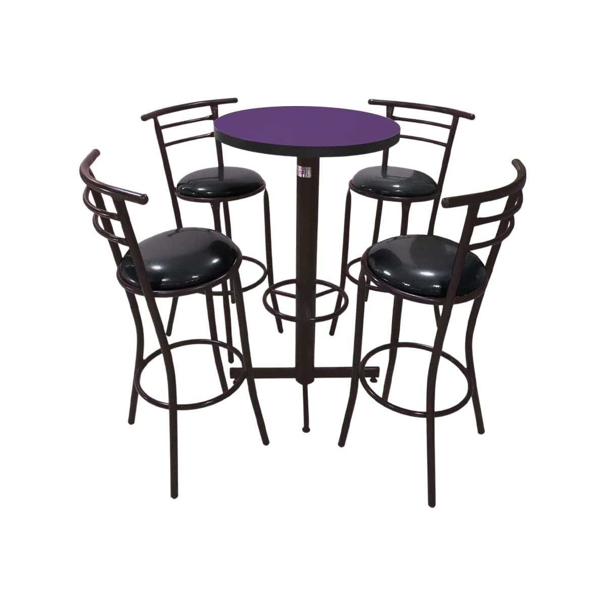 Conjunto Periquero Modelo Chabeli Morado - 4 bancos