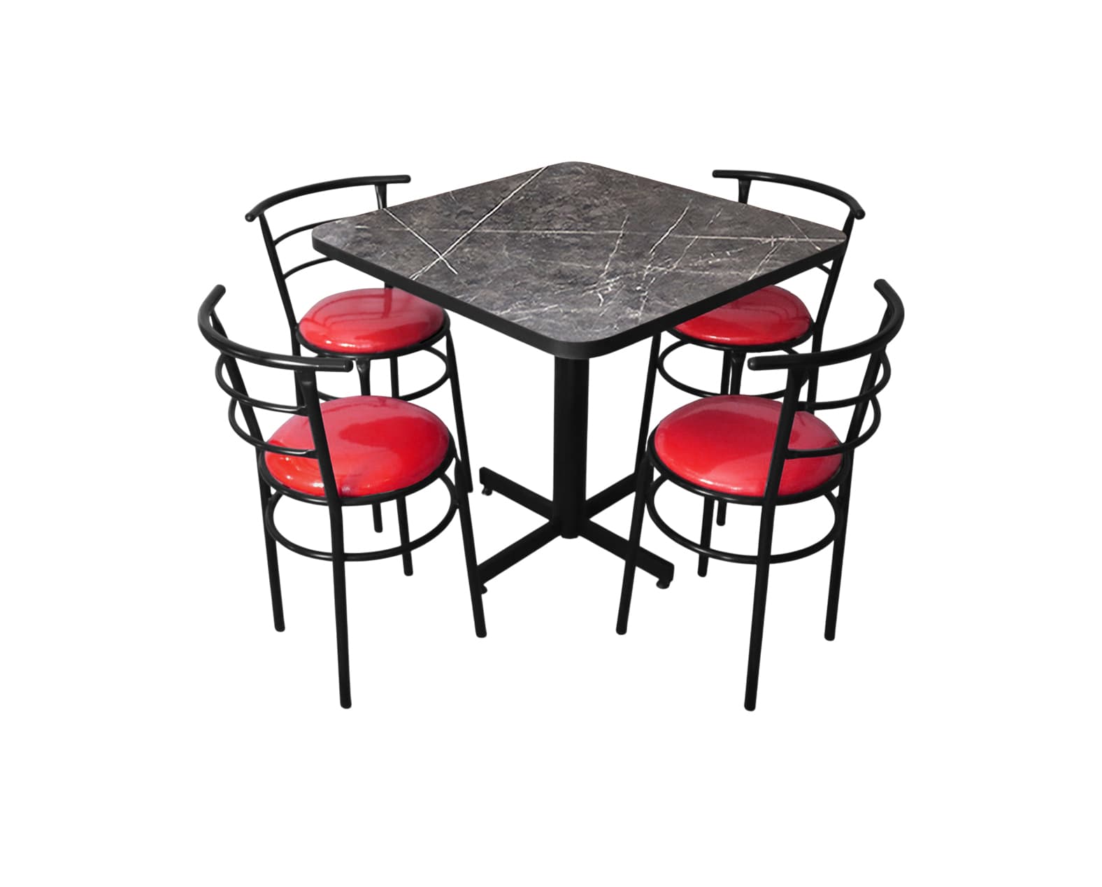 Conjunto Modelo Chabeli Gris Carrara - estándar 4 sillas view 4