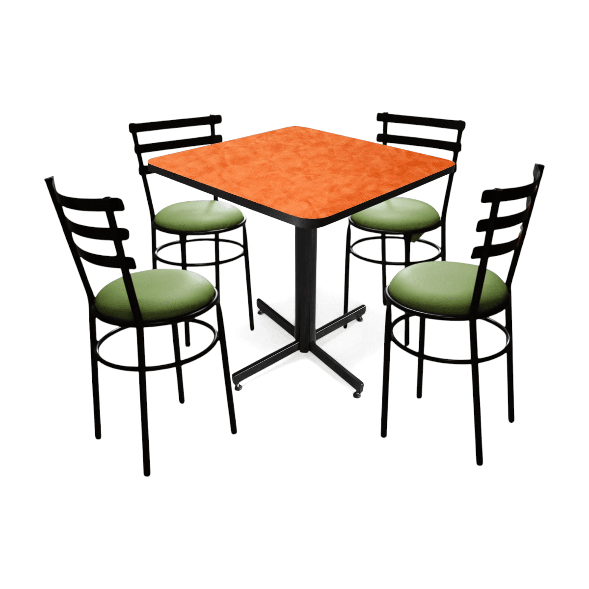 Conjunto Modelo Solera Naranja Deslavado - estándar 4 sillas view 8